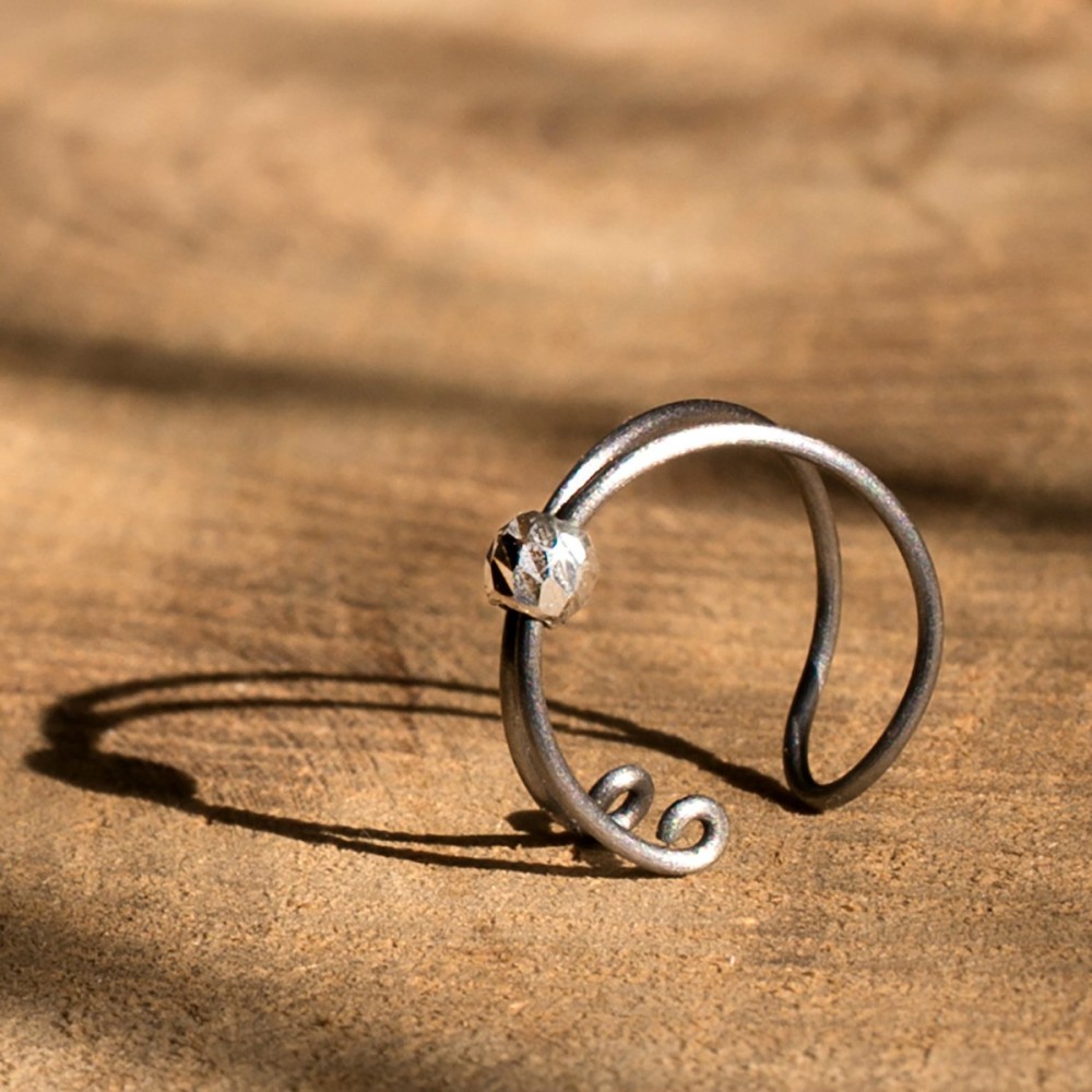 Bague d'oreille manchette pour oreille non percée en titane pur et