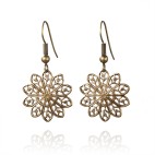 Boucles d'oreilles Soleil soleil filigrane bronze