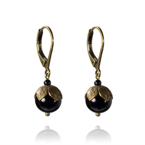 Boucles d'oreilles Fruit défendu onyx