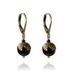 Forbidden fruit - leverback drop earrings with gemstone beads
