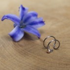 Bague d'oreille en Titane pur, perle de culture rose