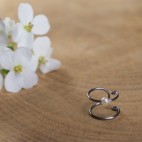 Bague d'oreille en Titane pur, perle de culture blanche